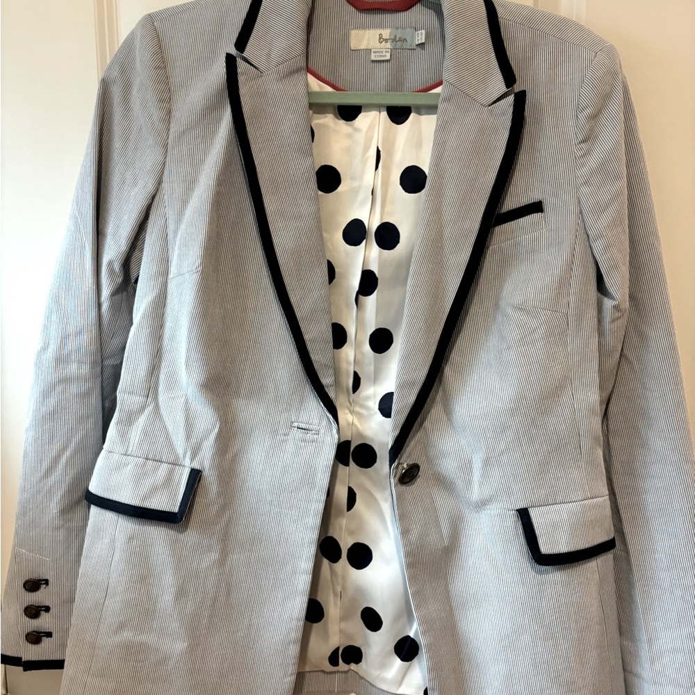 Boden stripe blazer - size 6 - stretch - NWOT
